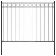 vidaXL Trädgårdsstaket ASSEN stål 1,7x1,2 m svart