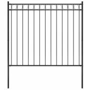 vidaXL Trädgårdsstaket ASSEN stål 1,7x1,5 m svart