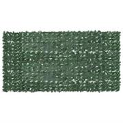 vidaXL Balkongskärm mörkgröna blad 300x150 cm