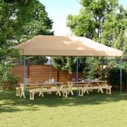 vidaXL Pop-Up hopfällbart partytält 580x292x315 cm beige