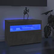 vidaXL TV-bänk med LED-belysning betonggrå 60x35x40 cm