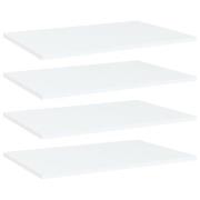 vidaXL Hyllplan 4 st vit 60x40x1,5 cm konstruerat trä