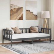 vidaXL Dagbädd grå massiv furu 90x200 cm