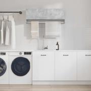 vidaXL Garderob betonggrå 100x32,5x35 cm konstruerat trä