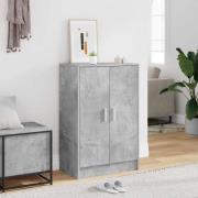 vidaXL Skoskåp betonggrå 60x35x92 cm konstruerat trä