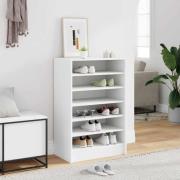 vidaXL Skoskåp vit 60x35x92 cm konstruerat trä