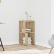 vidaXL Hörnhylla sonoma-ek 33x33x67 cm konstruerat trä