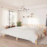 vidaXL Sängram massiv furu 200x200 cm