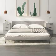 vidaXL Sängbord 2 st betonggrå 40x36x65 cm