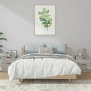 vidaXL Sängbord 2 st grå sonoma konstruerat trä