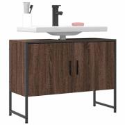 vidaXL Tvättställsskåp brun ek 80x33x60 cm konstruerat trä