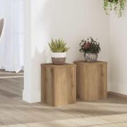 vidaXL Växtställ 2 st ek 20x20x30 cm konstruerat trä