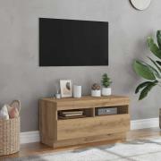 vidaXL TV-bänk med LED-lampor artisan ek 80x35x40 cm konstruerat trä