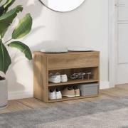 vidaXL Skobänk artisan ek 60x30x45 cm konstruerat trä