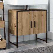 vidaXL Tvättställsskåp artisan ek 60x33x60 cm konstruerat trä
