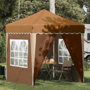 vidaXL Pop-up Partytält Beige 195 x 195 x 245 cm Oxford Tyg