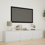 vidaXL TV-bänk med LED med LED Vit 165 x 34 x 40 cm Konstruerat trä