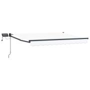 vidaXL Manuell utdragbar markis med LED-lampor 3,5 x 2 m