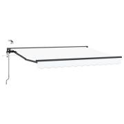 vidaXL Elektrisk Retraktabel Markis Vit och antracit 2,5 x 2 m