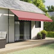 vidaXL Markisvolang vinröd randig 4,5 m