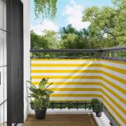 vidaXL Balkong Skärm Gul och Vit 100 x 800 cm Oxford Tyg