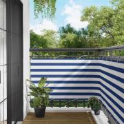 vidaXL Balkong Skärm Blå och Vit 100 x 500 cm PU-belagt oxford alu