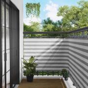 vidaXL Balkong Skärm Ljusgrå och vit. 110 x 300 cm Oxford Tyg