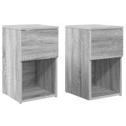 vidaXL Sängskåp 2 pcs Grå sonoma-ek 29 x 31,5 x 49 cm Konstruerat trä