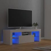 vidaXL TV-bänk med LED-belysning vit 120x35x40 cm