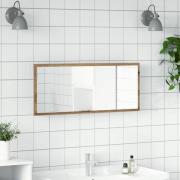 vidaXL Badrumsspegel med LED artisan ek 100x8,5x37 cm konstruerat trä