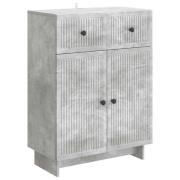 vidaXL Sideboard med låda Betonggrå 66 x 34,5 x 90 cm Konstruerat trä