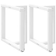 vidaXL Matbordsben T-formade 2 st vita 80x35x(72-73) cm stål