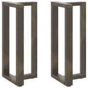 vidaXL Barbordsben T-formade 2 st svarta 50x35x(90-91) cm stål