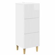 vidaXL Lådans skåp Vit högglans 33 x 34,5 x 90 cm Konstruerat trä