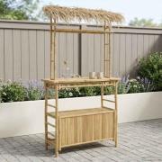 vidaXL Utomhus Barbord Naturfärg 110 x 50 x 209 cm Bambus