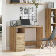 vidaXL Skrivbord artisan ek 102x50x76 cm konstruerat trä