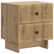 vidaXL Nattduksbord Artisan-ek 43 x 34,5 x 47,5 cm Konstruerat trä