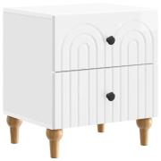 vidaXL Nattduksbord Vit högglans 43 x 34,5 x 48 cm Konstruerat trä