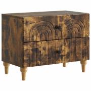 vidaXL Nattduksbord med låda Rökt ek 62 x 34,5 x 48 cm Konstruerat trä