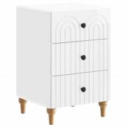 vidaXL Nattduksbord Vit högglans 43x 41 x 66,5 cm Konstruerat trä