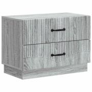 vidaXL Nattduksbord Grå sonoma-ek 62 x 34,5 x 44,5 cm Konstruerat trä