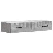 vidaXL Väggmonterad sidobord Betonggrå 87,5 x 34,5 x 17 cm