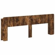 vidaXL Sänggavelsskåp med lagring Rökt ek Konstruerat trä