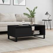 vidaXL Soffbord svart 90x50x36,5 cm konstruerat trä