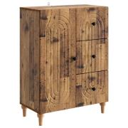 vidaXL Sideboard Gammalt trä 66 x 34,5 x 90 cm Konstruerat trä