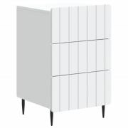vidaXL Nattduksbord med låda Vit 43x 41 x 68 cm Konstruerat trä