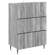 vidaXL Lådans skåp Grå sonoma-ek 66 x 34,5 x 92 cm Konstruerat trä