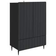 vidaXL Sideboard med låda Svart 66 x 34,5 x 97 cm Konstruerat trä