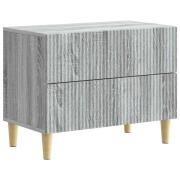 vidaXL Nattduksbord Grå sonoma-ek 62 x 34,5 x 48 cm Konstruerat trä
