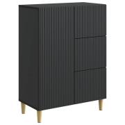 vidaXL Sideboard med låda Svart 66 x 34,5 x 90 cm Konstruerat trä